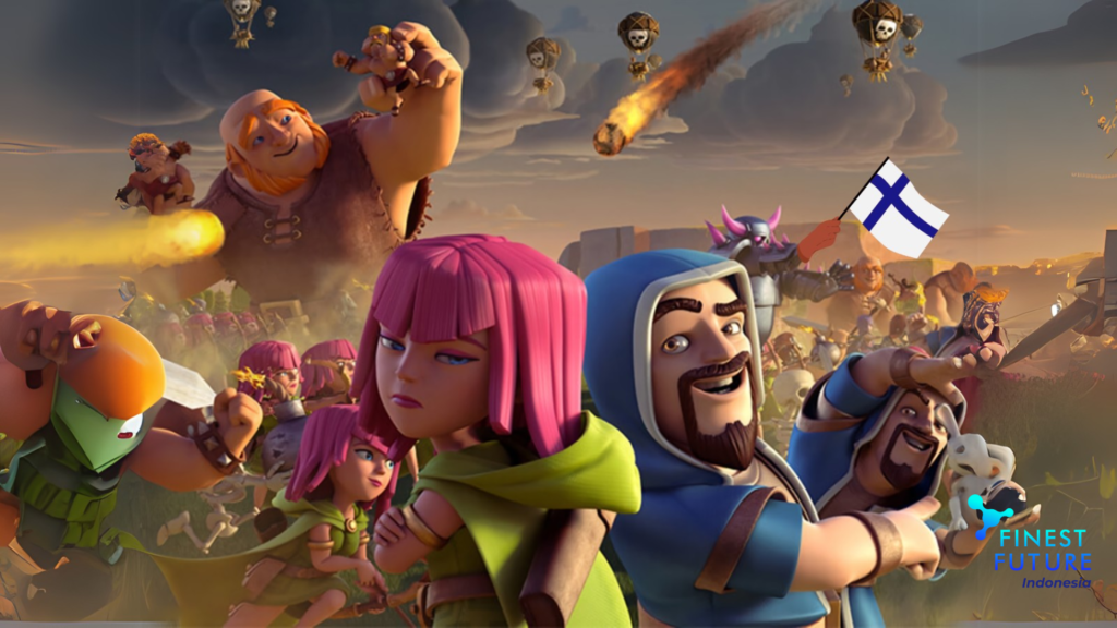 supercell, clash of clans, clash royale, hayday, brawl stars, squad busters, finlandia, finest future indonesia.