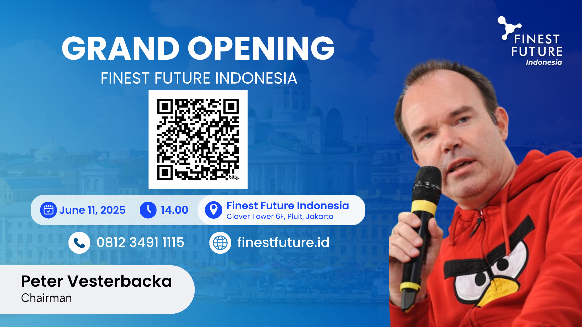 Peter Vesterbacka Hadir di Grand Opening Finest Future Indonesia!